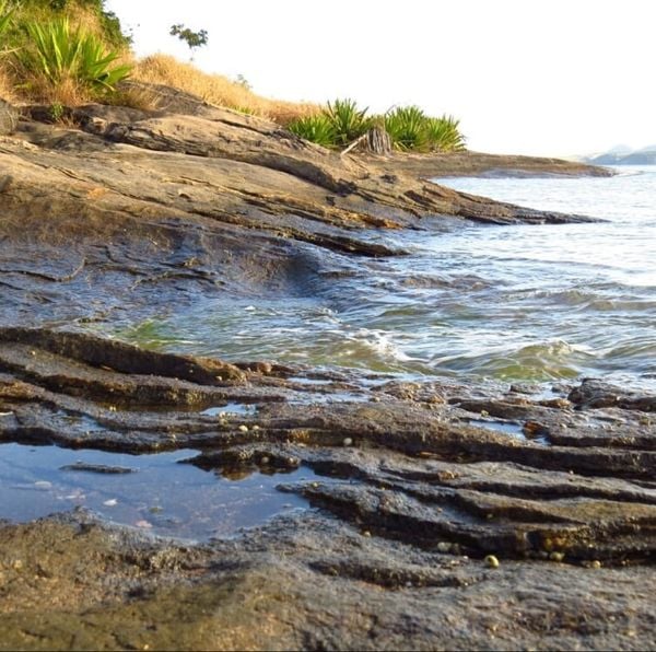 Ilha do Gambá em Piúma é ponto ideal para caminhada e banho de mar em águas calmas por Sarah B