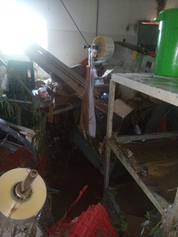 Empresa de Mariola é atingida por forte chuva nesta sexta (3) por Reprodução