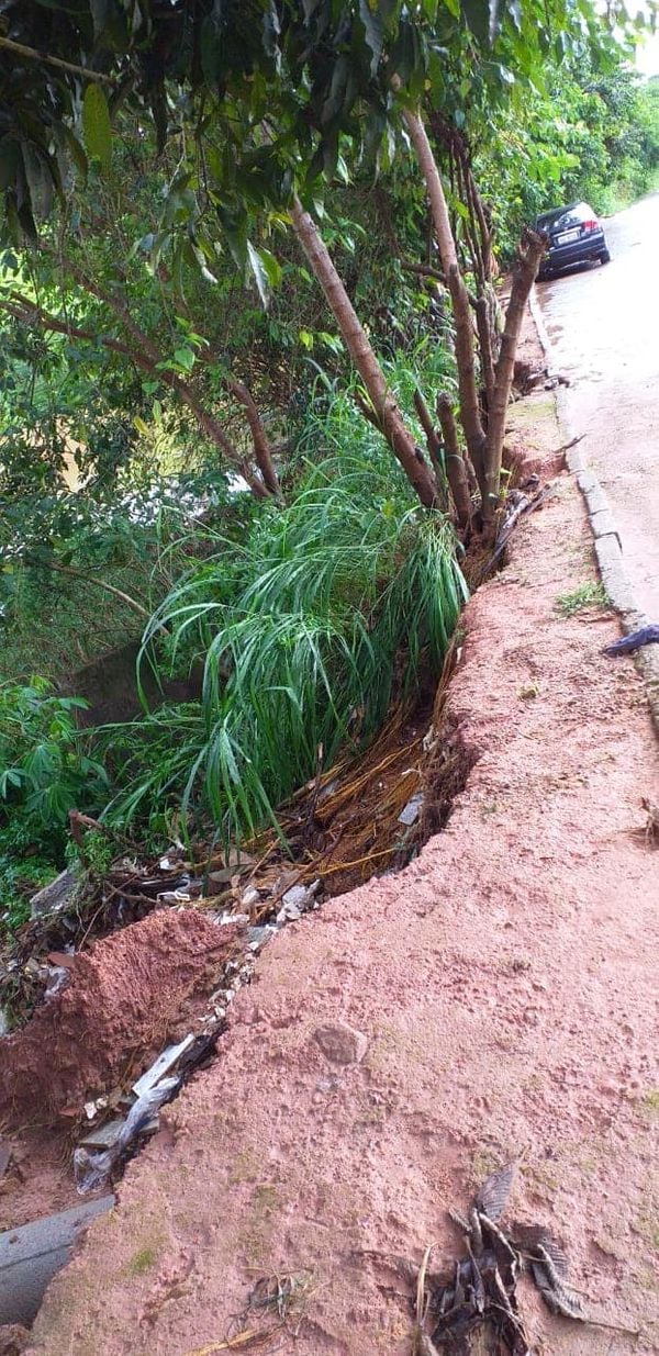 Guaçuí registrou estragos causados pelo grande volume de chuva por PMG