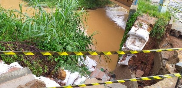 Guaçuí registrou estragos causados pelo grande volume de chuva por PMG