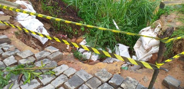 Guaçuí registrou estragos causados pelo grande volume de chuva por PMG