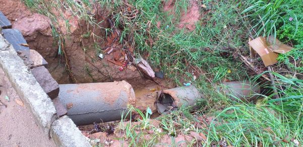 Guaçuí registrou estragos causados pelo grande volume de chuva por PMG