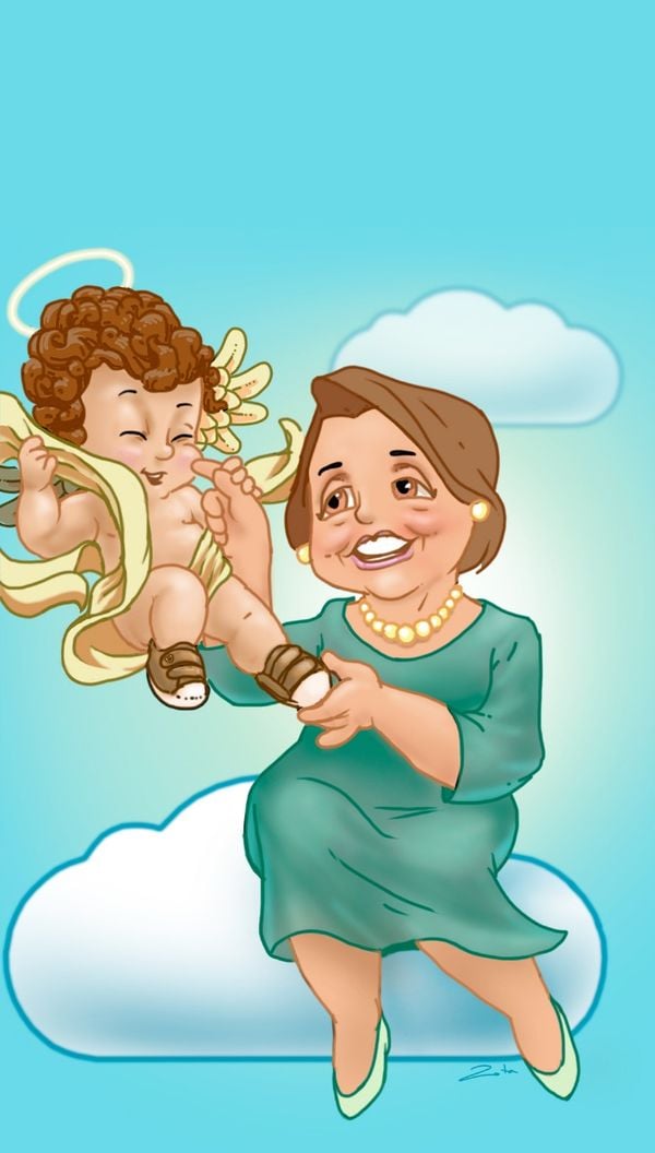 Homenagem prestada pelo artista Zota Coelho a Nilza Vieira de Azevedo. Crédito: Zota Coelho