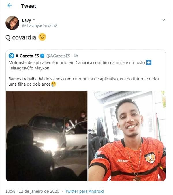 Amigos lamentam morte de motorista de aplicativo nas redes sociais por Montagem/Internet