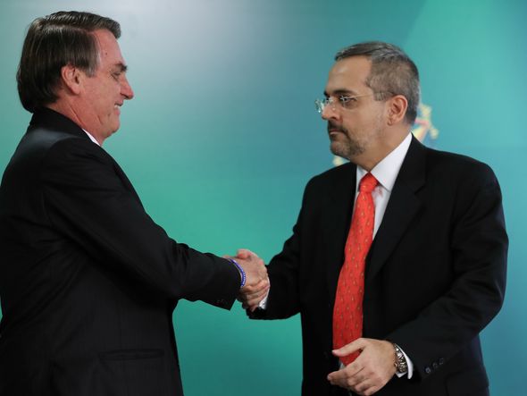 Presidente Jair Bolsonaro e o Ministro da Educação Abraham Weintraub por  Marcos Corrêa/PR
