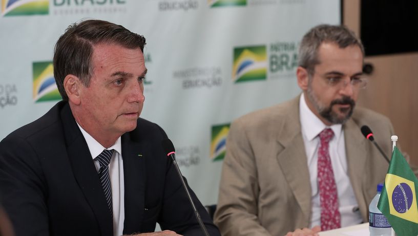 Presidente da República, Jair Bolsonaro durante Reunião com Abraham Weintraub, Ministro de Estado da Educação e equipe
