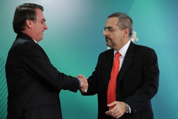 Presidente Jair Bolsonaro e o Ministro da Educação Abraham Weintraub