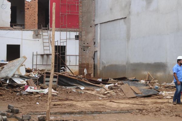 Casas ficaram destruídas após a chuva em Iconha. Crédito: Luciana Pessanha Tavares