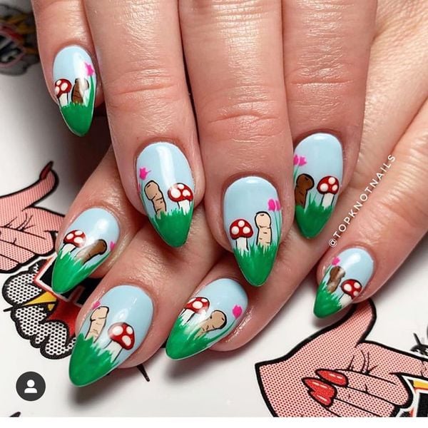 Dicknails: unhas pintadas com desenhos de pênis viram moda nos EUA por Reprodução/Instagram