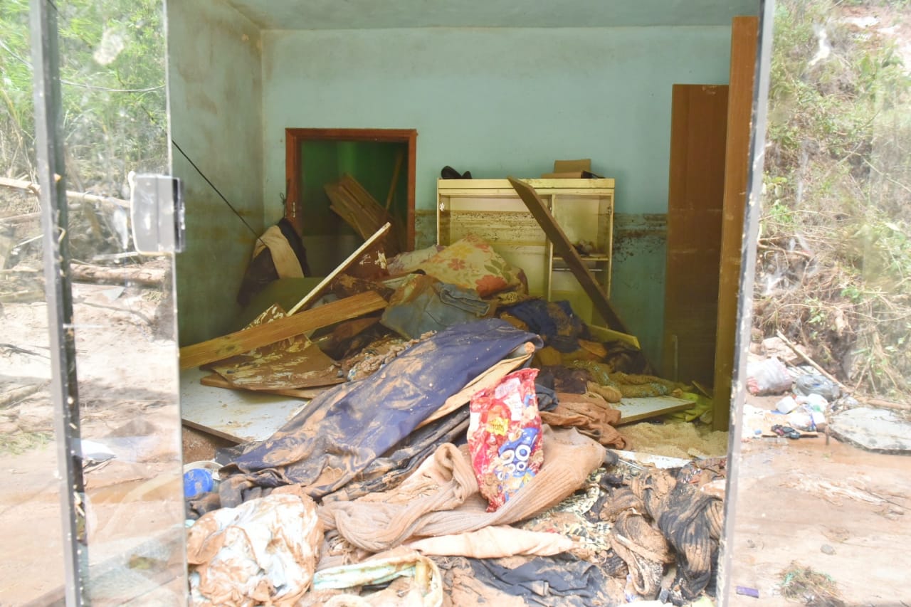 Comunidade Morro do Sal, zona rural de Vargem Alta, foi atingida pela chuva