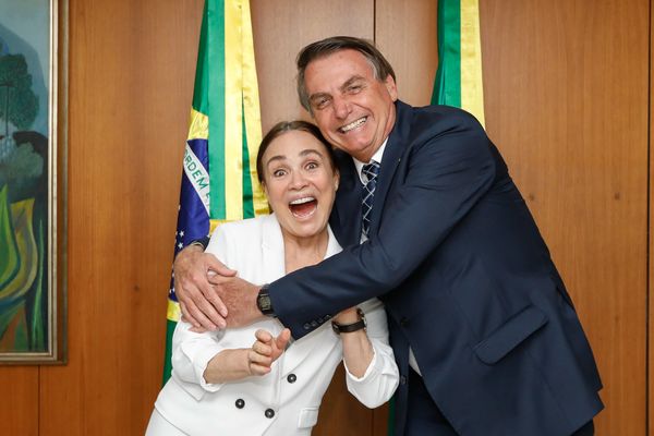Encontro de Regina Duarte com Bolsonaro em Brasília. Crédito: Carolina Antunes