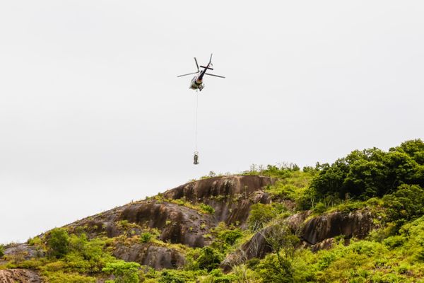 Notaer realiza resgate na mata em frente a SEDU na Av. Cesar Hilal na manhã desta quarta-feira (22) por Natália Saraiva