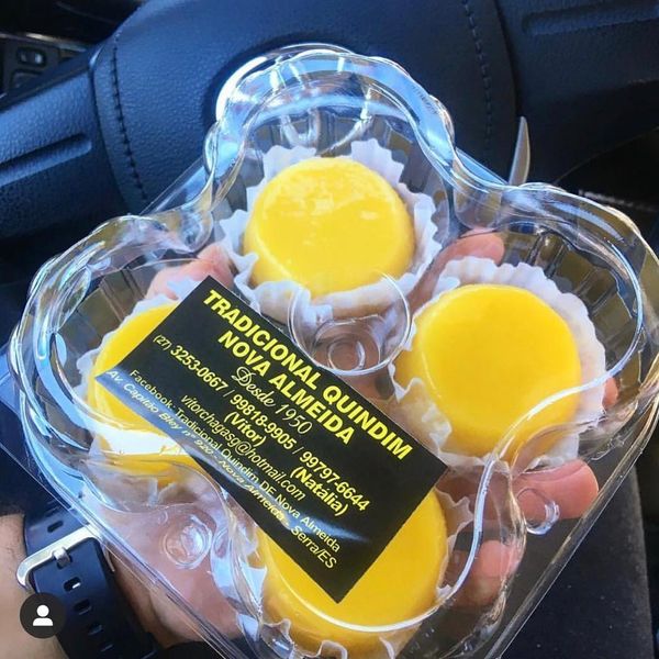 Quem não quiser comer no local pode possível levar os quindins para casa por Arquivo pessoal