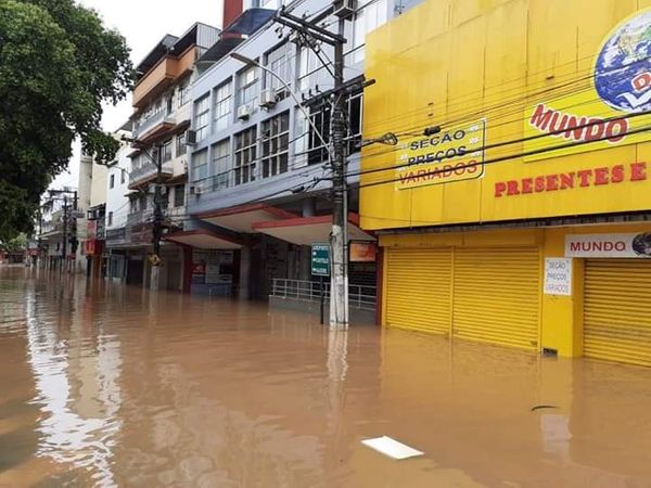 Inundação região ribeirinha de Cachoeiro