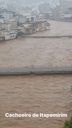 Rio Itapemirim transbordou em Cachoeiro de Itapemirim devido às chuvas(Rede Social)