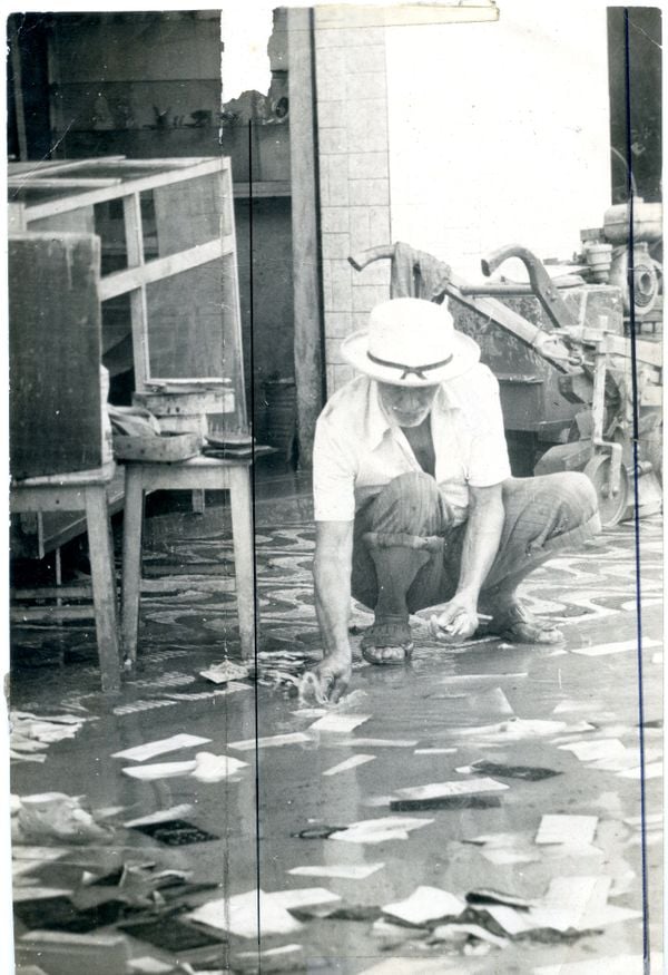 Em 1979, água invadiu casas e comércios de Colatina; prejuízo foi tido como "incalculável" na época por Acervo | A Gazeta