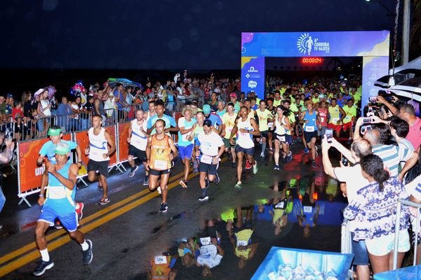 Atletas mostraram disposição no trajeto pela orla de Marataízes. Crédito: Wallace Hull/ divulgação