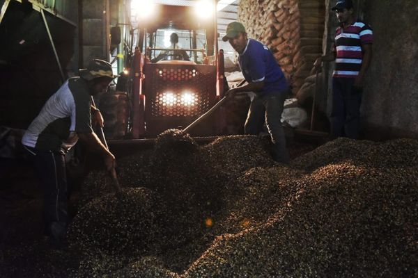 Armazém de grãos de café, em Iúna, foi inundado durante as chuvas que castigaram o Estado  por Fernando Madeira