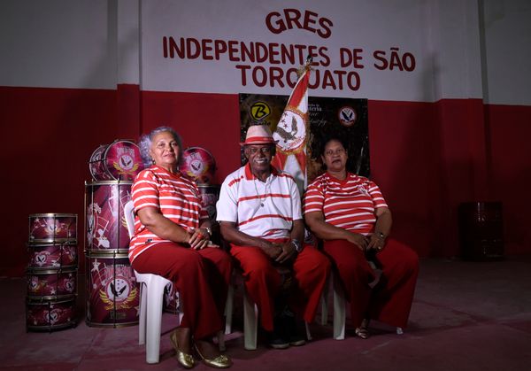 Data: 13/01/2020 - ES - Vila Velha - Maria das Graças dos Santos Silva, Fitico, e Ana Eredina Patrocínio fazem parte da Velha Guarda da Escola de Samba Independentes de São Torquato - Foto: Carlos Alberto Silva  por Carlos Alberto Silva