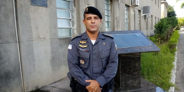 Tenente-Coronel Borges, do 1º Batalhão da Polícia Militar. Crédito: Larissa Avilez | A Gazeta