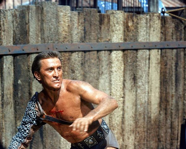 Kirk Douglas como o gladiador de 