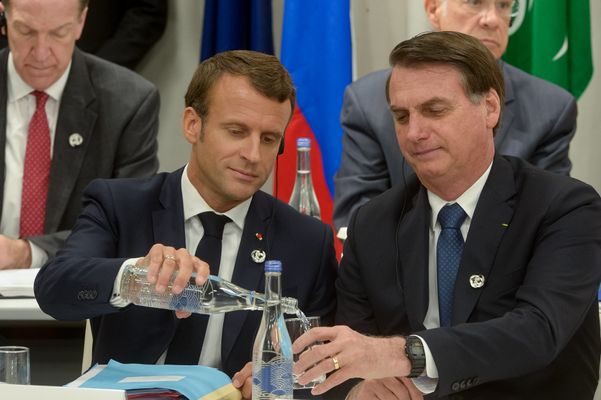 Presidente da República, Jair Bolsonaro, e o Presidente  da República Francesa, Emmanuel Macron