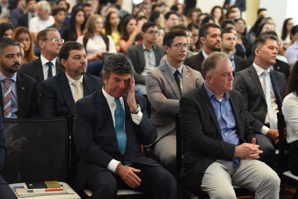 Luiz Fux, ministro do STF, ao lado do governador Renato Casagrande no Palácio Anchieta por Ricardo Medeiros