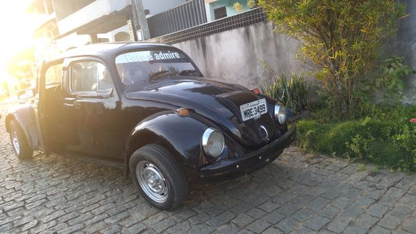 Fuscão preto, segundo o dono, faz sucesso na cidade. Crédito: Arquivo pessoal