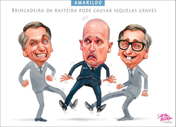 Charge do Amarildo: Bolsonaro e a "brincadeira da rasteira" | A Gazeta
