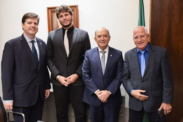 Da esquerda para a direita: Baleia Rossi, Mário João Sarnáglia, Lelo Coimbra e Hércules Silveira. Crédito: Assessoria de Hércules Silveira