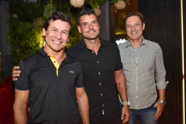 Inauguração do restaurante Balthazar: Netto Soares, Paulo Henrique Miranda e Wilson Richa. Crédito: Monica Zorzanelli