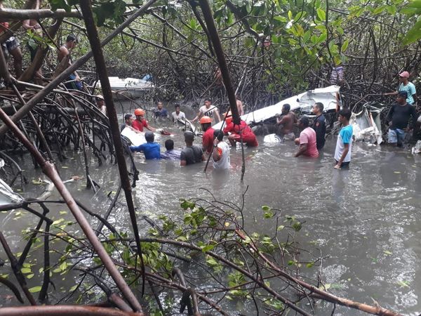 O avião que transportava o piloto Gabriel Diniz caiu em uma área de manguezal na cidade de Estância, em Sergipe. Crédito: Agência Estado