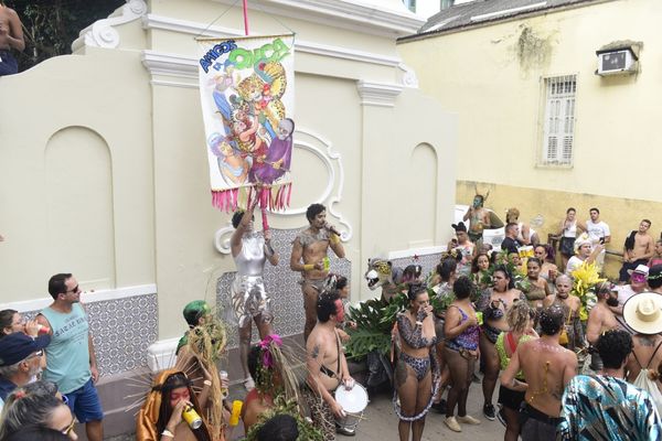 Bloco Amigos da Onça, no Centro de Vitória. Crédito: Ricardo Medeiros