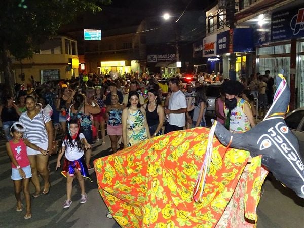 Bloco do Boi Juruba é seguido por vários foliões . Crédito: Prefeitura Municipal de Itarana