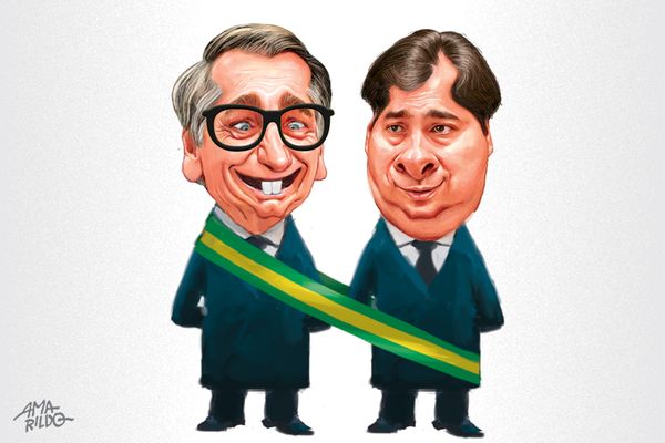 Sem noção do que é realmendte prioritário para os interesses nacionais, Jair Bolsonaro tem perdido protagonismo para Rodrigo Maia. Crédito: Amarildo