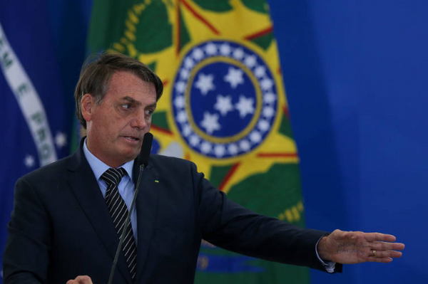 O presidente Jair Bolsonaro, durante cerimônia no Palácio do Planalto Pedro Ladeira 
. Crédito: Folhapress 