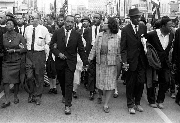 Martin Luther King na marcha de Selma
