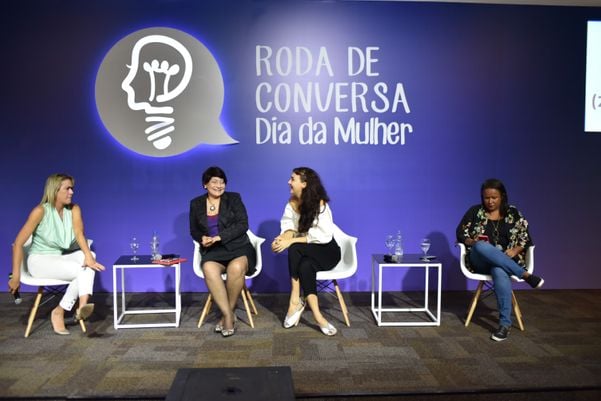 Gabriela Moreira, Elda Bussinger, Su Tonani e Erica Vaz: na Roda de Conversa da Rede Gazeta. Crédito: Mônica Zorzanelli