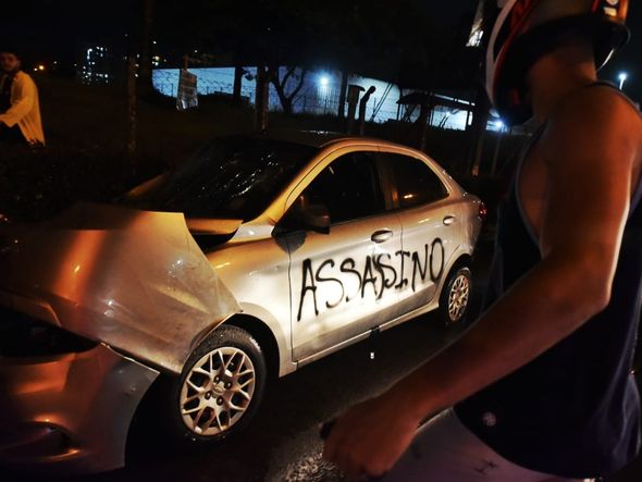 Eles transitaram por várias vias e protestaram no local onde Ramona foi morta por Fernando Madeira