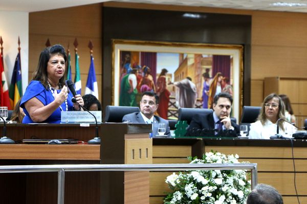 Luiza Trajano participou da abertura da 16ª Semana Justiça pela Paz em Casa. Crédito: Assessoria de Comunicação do TJES/Divulgação