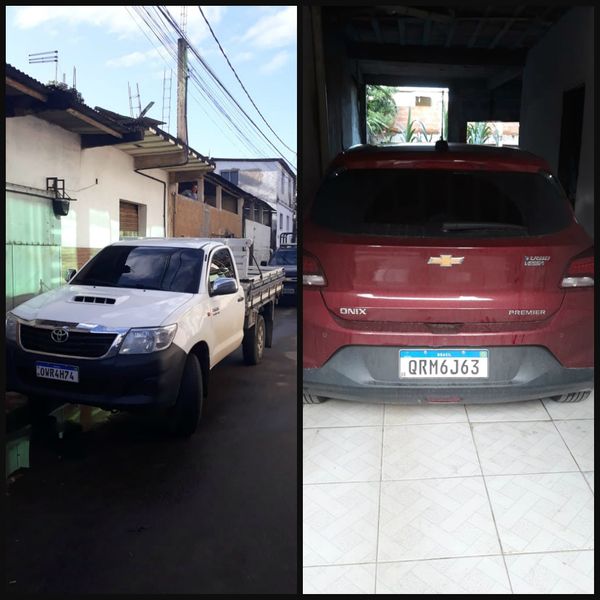 Carros utilizados por Thiago estavam em nome de familiares da companheira. Crédito: Reprodução