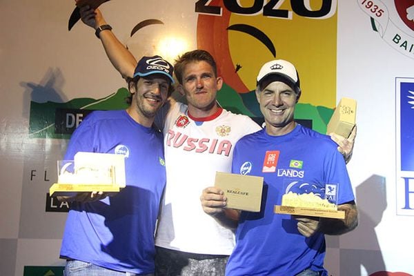 Pódio na categoria Open. Crédito: Prefeitura de Baixo Guandu