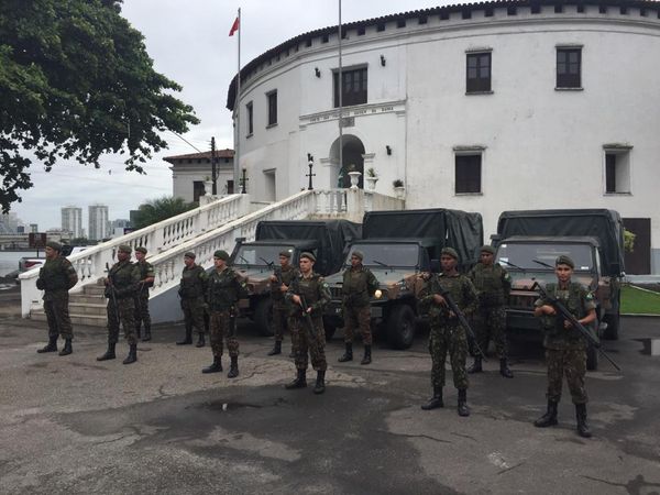 Homens do 38 BI do Exército em Vila Velha se preparam para ir às ruas auxiliar no combate ao coronavírus. Crédito: Reprodução/rede social