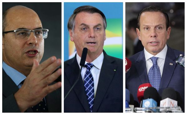 Wilson Witzel, Jair Bolsonaro e João Doria