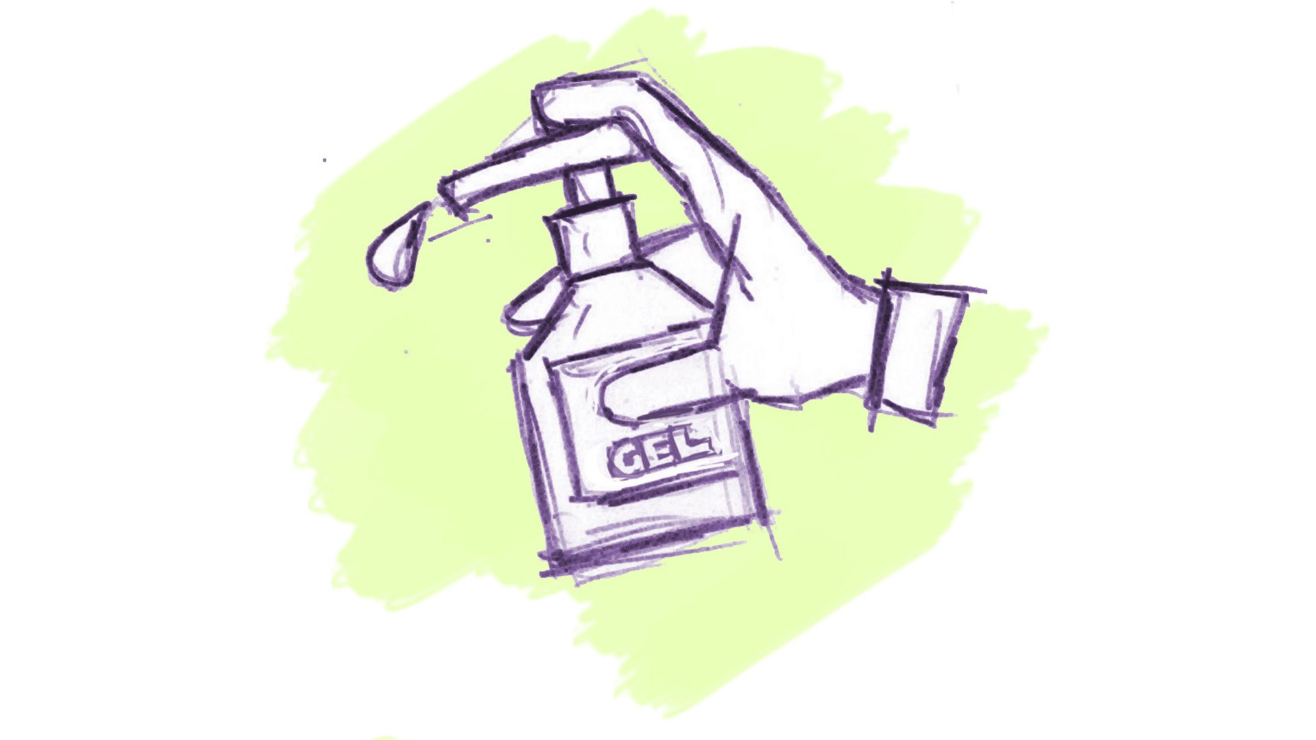 Ilustração de Amarildo - alcool gel