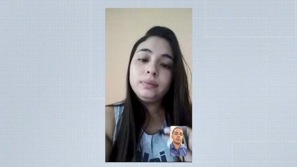 Beatriz Sperandio, que está isolada em casa, conversou com a TV Gazeta por meio de videochamada
