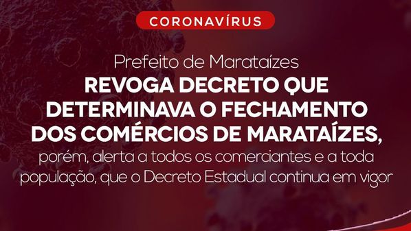 A prefeitura retirou a decisão sobre fechamento do comércio ao publicar decreto no Diário Oficial