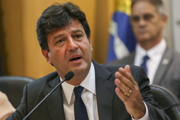 Data: 02/01/2019 - Brasília - DF - O novo ministro da Saúde, Luiz Henrique Mandetta, durante cerimônia de transmissão de cargo - Editoria: Política 