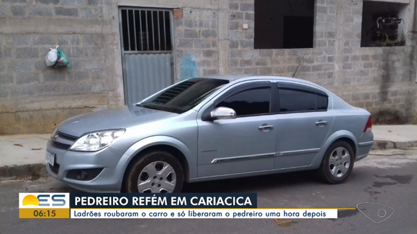 Carro da vítima levado pelos assaltantes. Veículo ainda não foi encontrado