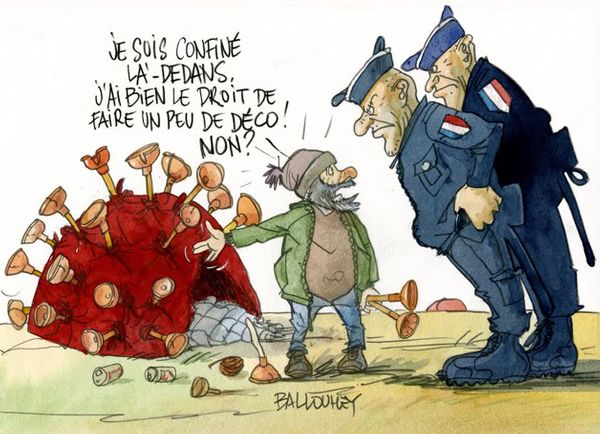 Cartum de Pierre Ballouhey sobre coronavírus por Pierre Ballouhey